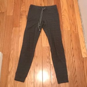 Soft charcoal grey drawstring leggings